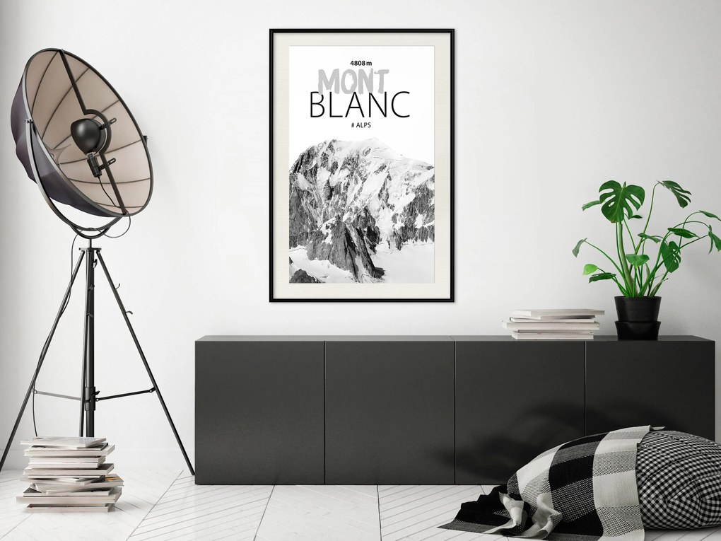 Artgeist Plagát - Mont Blanc [Poster] Veľkosť: 20x30, Verzia: Zlatý rám s passe-partout