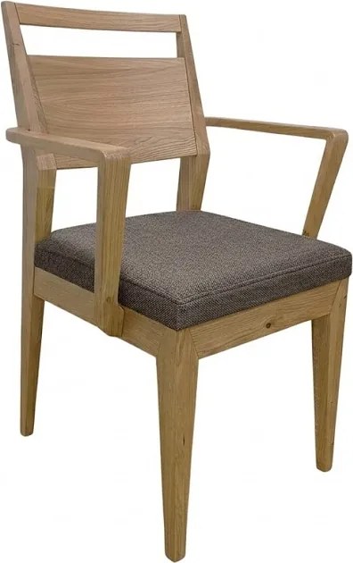 Moderná jedálenská stolička EV s pod-rúčkami a textilným sedákom, 57x55x90 cm Urban 03