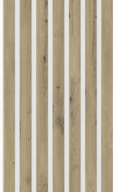 Šatníková skriňa so zrkadlom Genua, 136 cm, biela/dub artisan