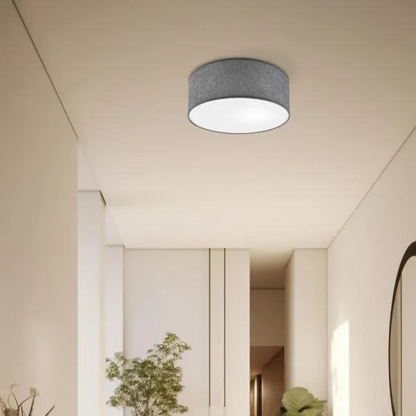 Stropné svietidlo SIRJA 1xE27/15W/230V pr. 35 cm sivé