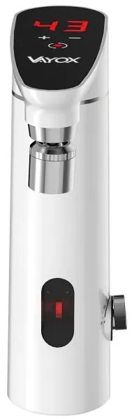 Dotykový prietokový ohrievač vody 3000W/230V IPX4 s LED displejom, biely