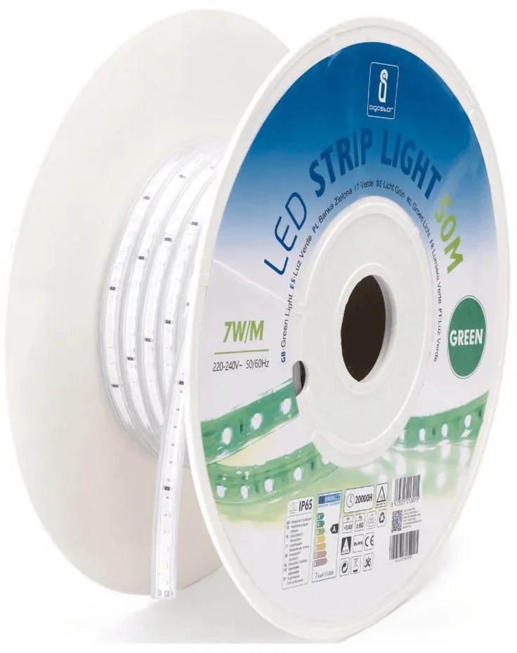 Aigostar - LED pás LED/350W/230V 50m zelený IP65