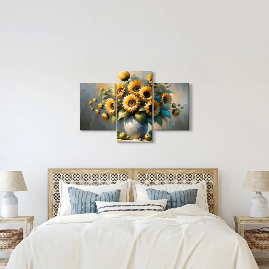Obraz – Váza so slnečnicami (90x60 cm)