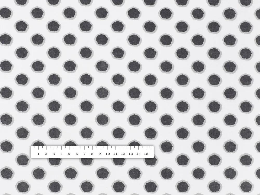 Biante Detský bavlnený záves Sandra SA-286 Sivé bodky na bielom 150x260 cm