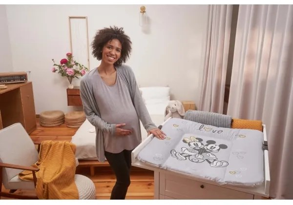 CebaBaby - Prebaľovacia podložka s trojhranná DISNEY 75x72 cm šedá