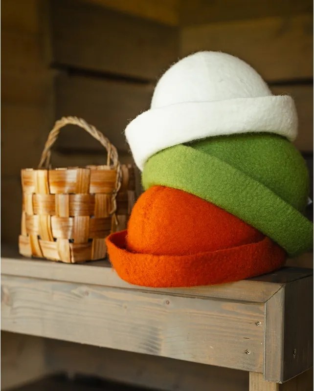 Klobúk do sauny z ovčej vlny Lahtiset, hnedý