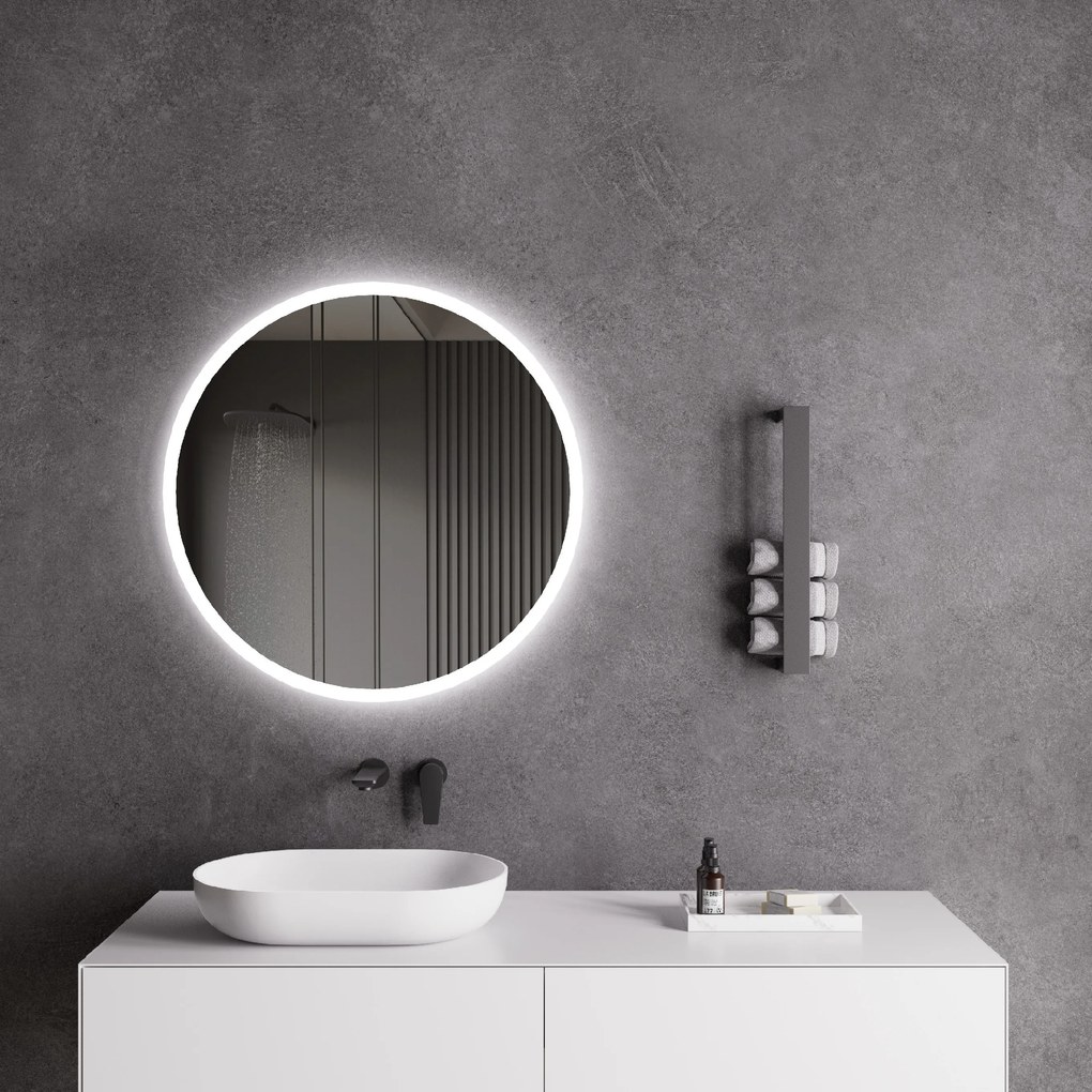 Cerano Lavoro, LED kúpeľňové zrkadlo Ø60 cm, CER-CER-476696