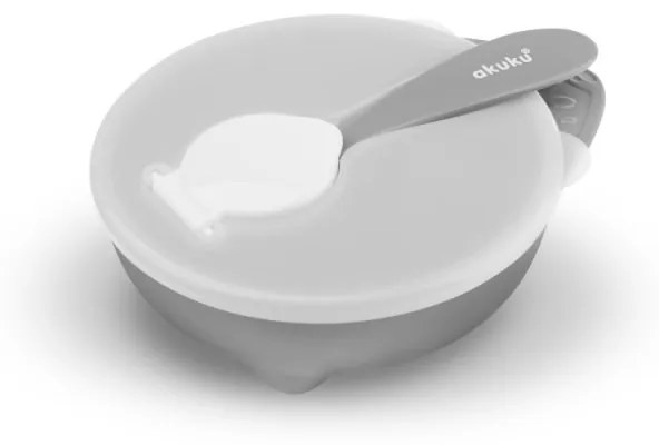 Akuku Miska s lyžičkou, grey
