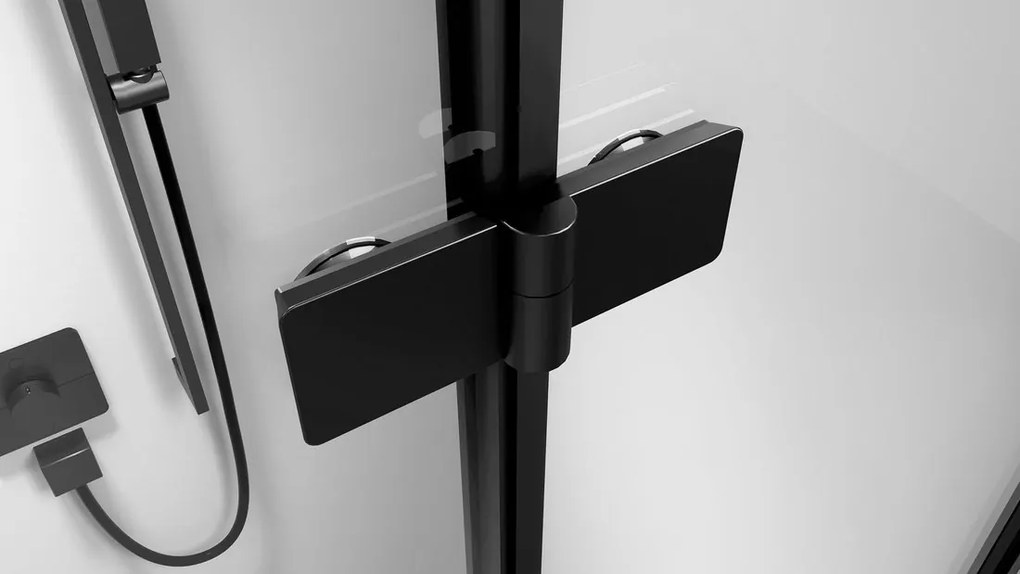 Polysan Polysan, ZOOM BLACK štvorcová sprchová zástena 700x700mm, rohový vstup, ZL4715BL-02