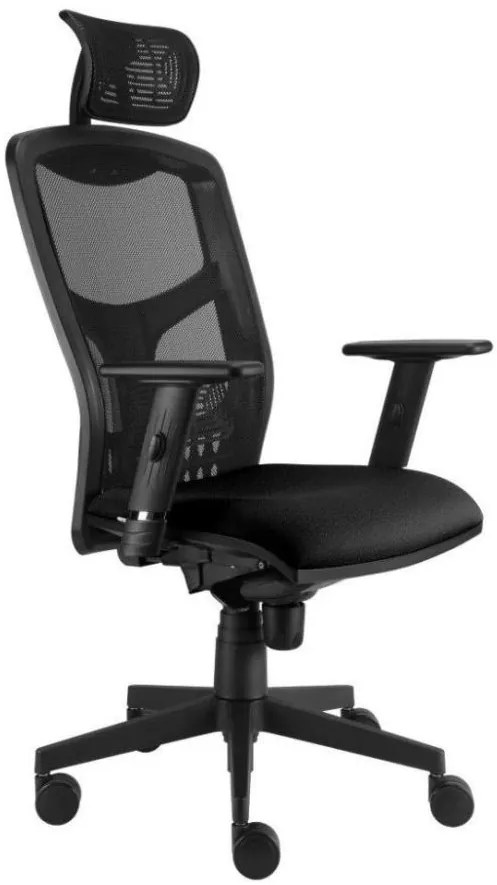 ALBA Kancelárska stolička YORK SIEŤ ŠÉF čalúnenie FILL čierna