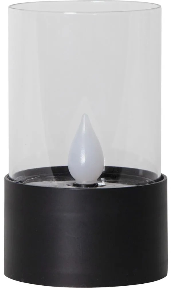 Čierna LED vonkajšia svetelná dekorácia Star Trading Puloun, výška 13,5 cm