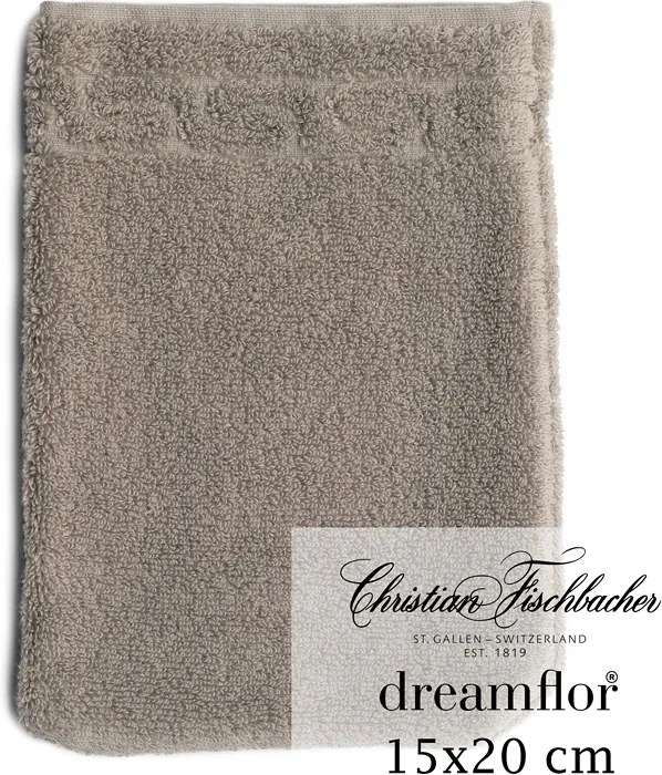 Christian Fischbacher Rukavica na umývanie 15 x 20 cm béžovosivá Dreamflor®, Fischbacher