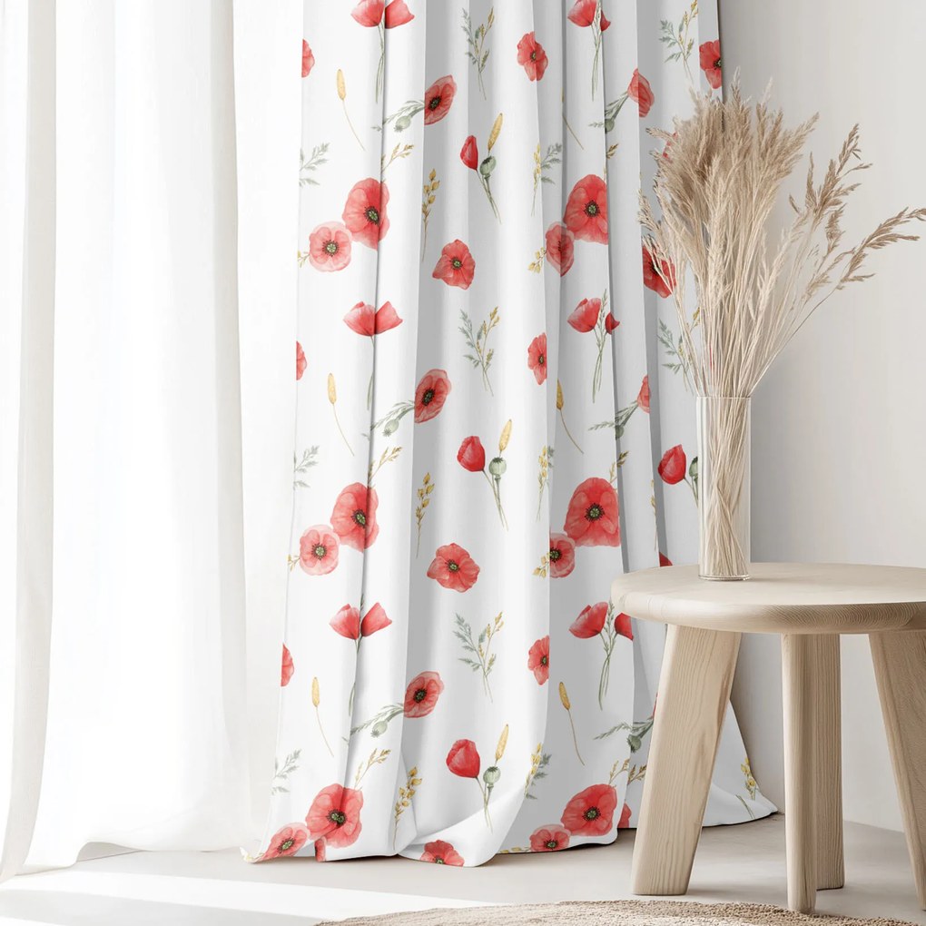 Goldea dekoračný záves - vlčie maky 240x150 cm