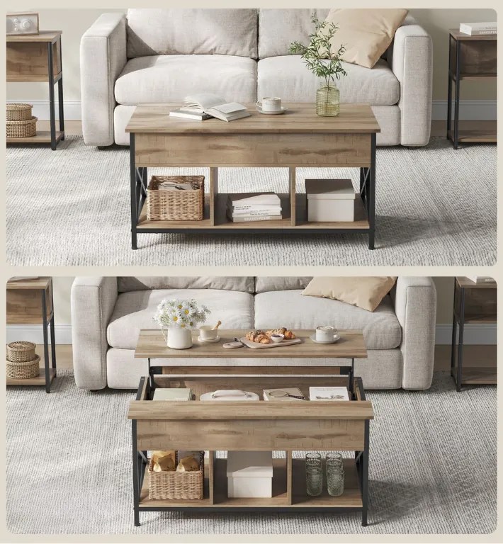 Konferenčný stolík TAYLOR SONOMA s výsuvnou doskou 100x60 cm