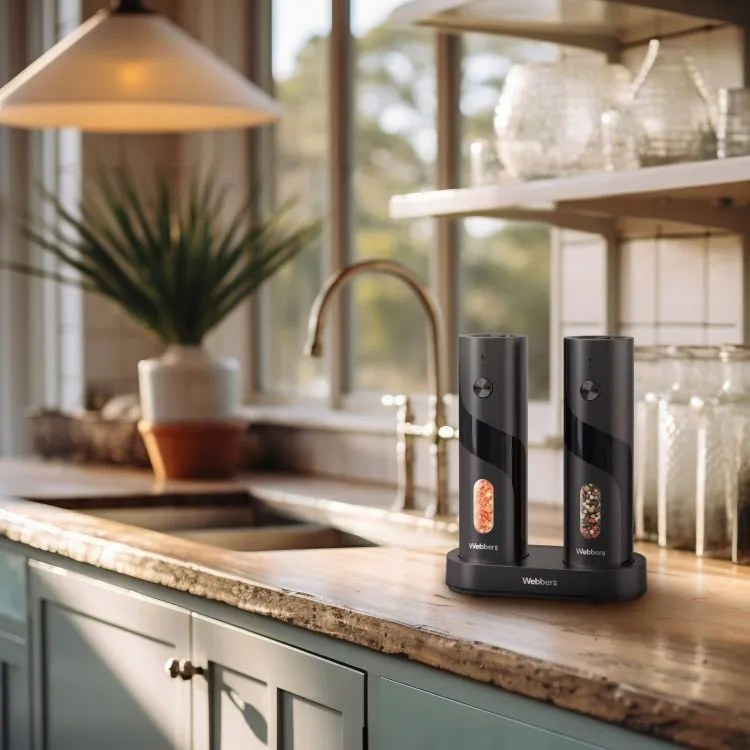 Set dvoch elektrický mlynček na soľ a korenie