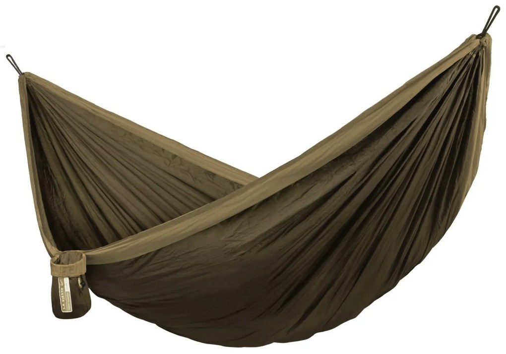 La Siesta COLIBRI 3.0 DOUBLE - cestovná hojdacia sieť ľahká ako pierko a napriek tomu veľmi pevná, 100% polyamid / laná: 100% polyester / hák: letecký hliník