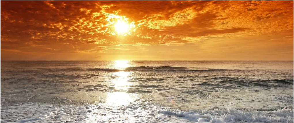 Obraz západ slnka na Korzike (120x50 cm)