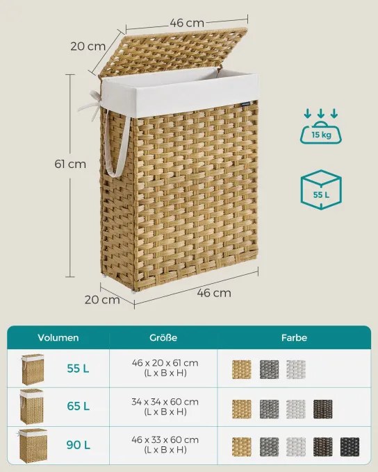 Kôš na bielizeň 55L LCB164N01