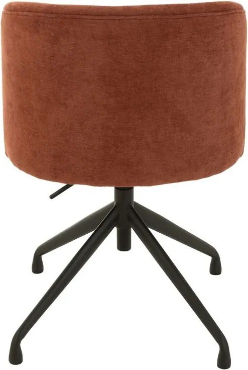 Vínová zamatová jedálenská točiaca stolička Chair Turn Burgundy - 56*48*77cm