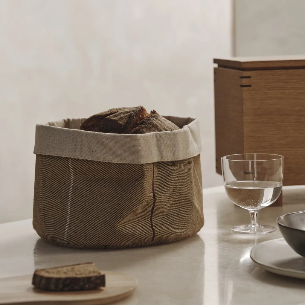 Ferm Living Košík na pečivo ITO 23 x 18 cm hnedá bavlna