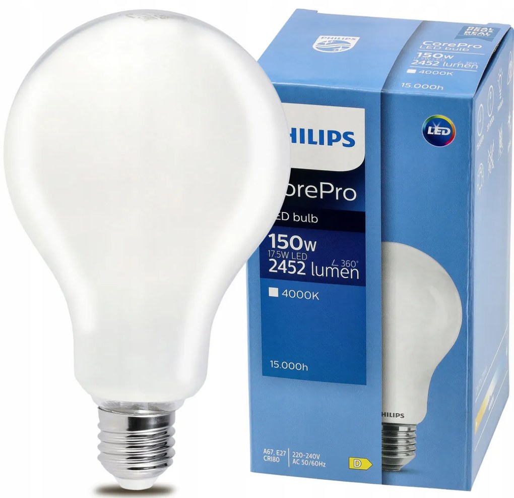 LED žiarovka Philips E27 - 17,5 W - 2452lm - 4000k Corepro Premium