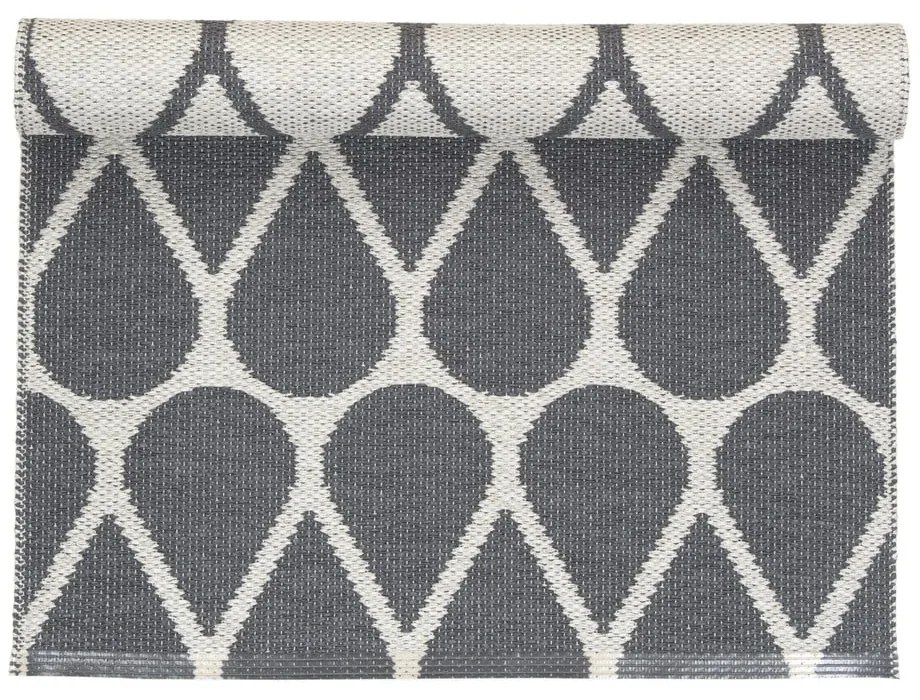 Tmavosivý vnútorný a vonkajší koberec 70x50 cm Otis Granit – Pappelina