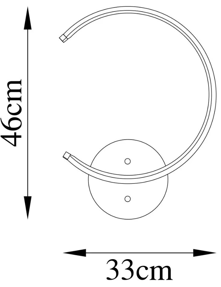 Nástenné LED svietidlo Mesiac zlaté