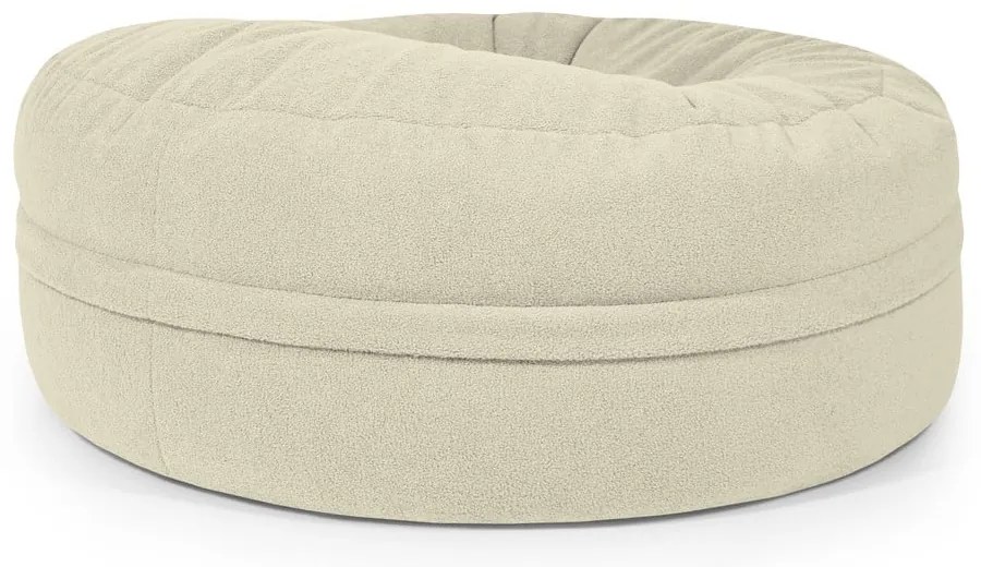 Svetlosivý sedací vak z textílie buklé Roll 135 – SLOWDOWN