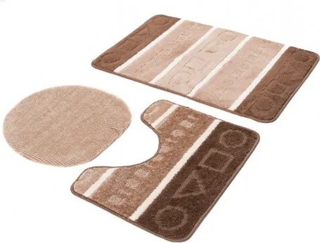 Sada kúpeľňových koberčekov MULTI C5015 hnedý CAMEL FIGURY