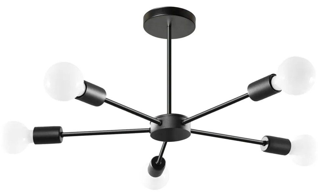 Stropné svietidlo Spider 5 APP1024-5CP čierne