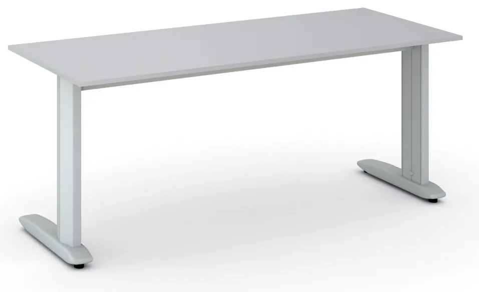 Kancelársky písací stôl PRIMO FLEXIBLE, 180x80 cm, sivá