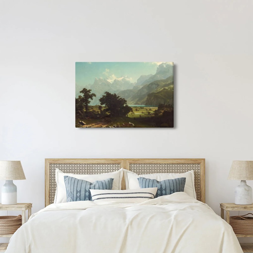 Obraz - Albert Bierstadt, Lake Lucerne, reprodukcia (90x60 cm)
