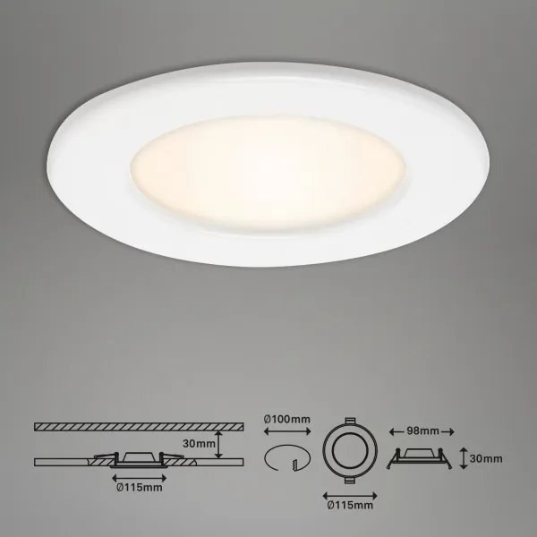 SADA 3x LED kúpeľňových zapustených svietidiel LED/6W/230V 3000K IP44 biela