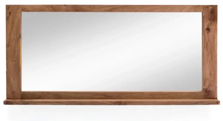furniture-nabytek.cz - Masívne kúpeľňové zrkadlo Auckland z akácie, lakované, hnedé – 140×65 cm