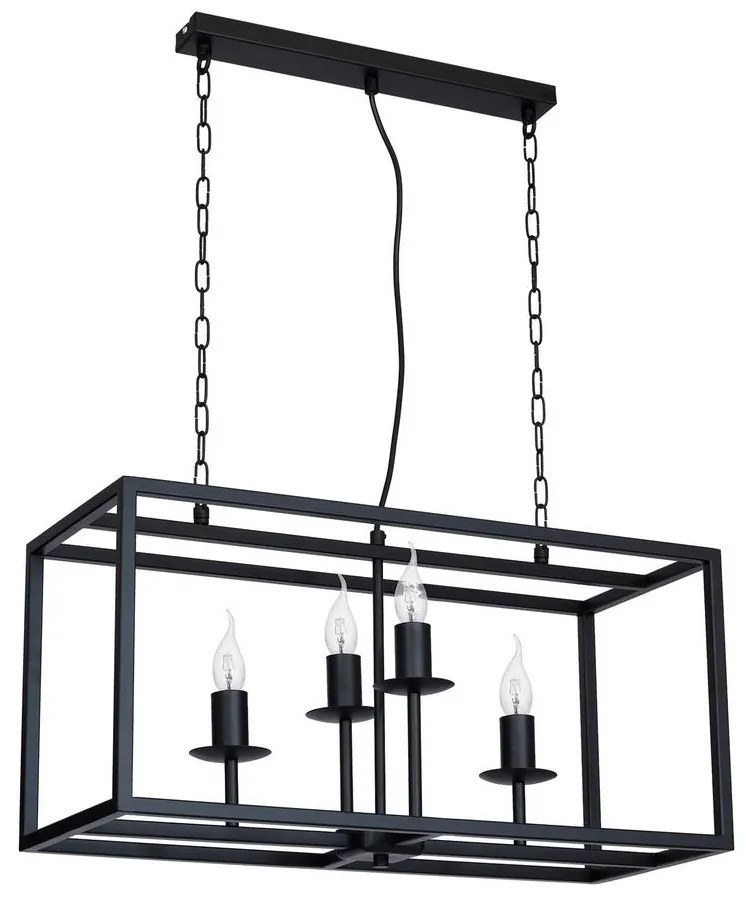 Luster CARDIFF 4xE14/60W/230V čierna