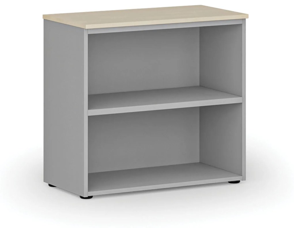 Kancelársky regál PRIMO GRAY, 740 x 800 x 420 mm, sivá/breza