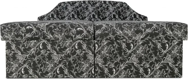 Manželská posteľ Míša Senior, čierno-biela (č.19)