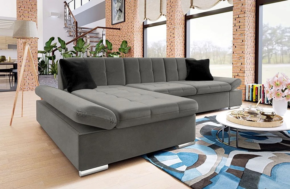 Rohová sedacia súprava Magnir, Dostupné poťahy: Cruz 80, Strana: ľavá