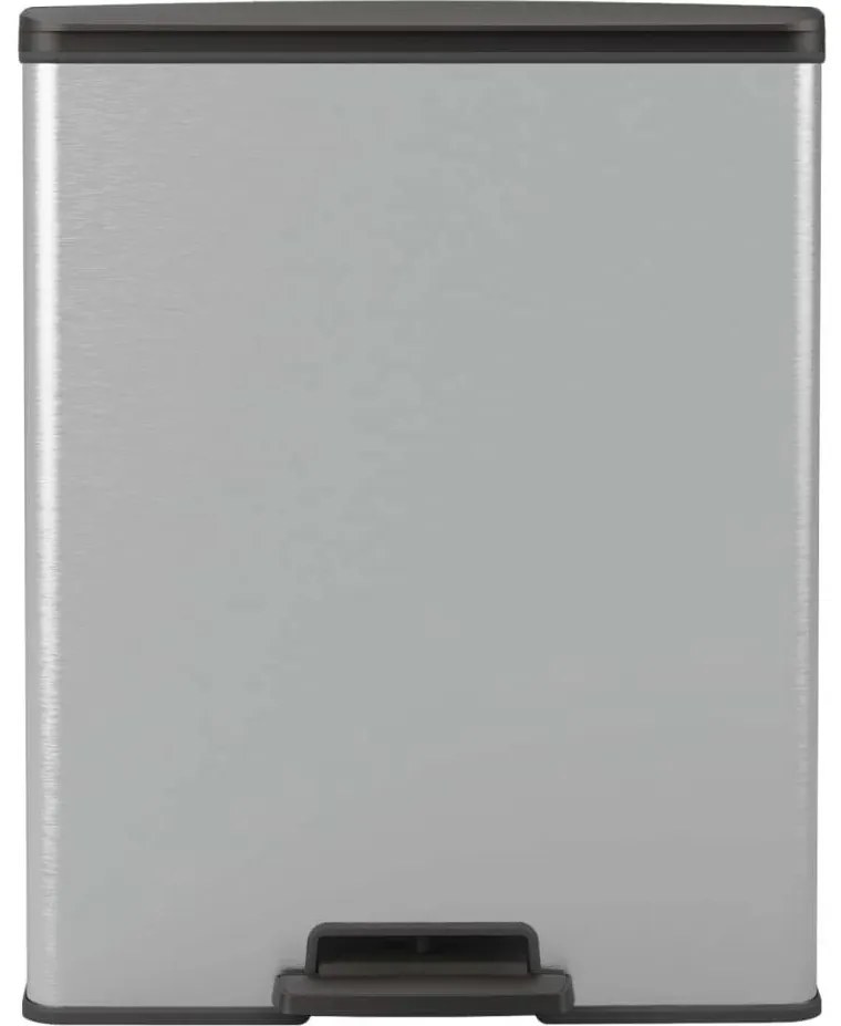CURVER Deco Bin Odpadkový Kôš na triedený odpad Strieborná/čierna 26l 26l, 26 + 26 l