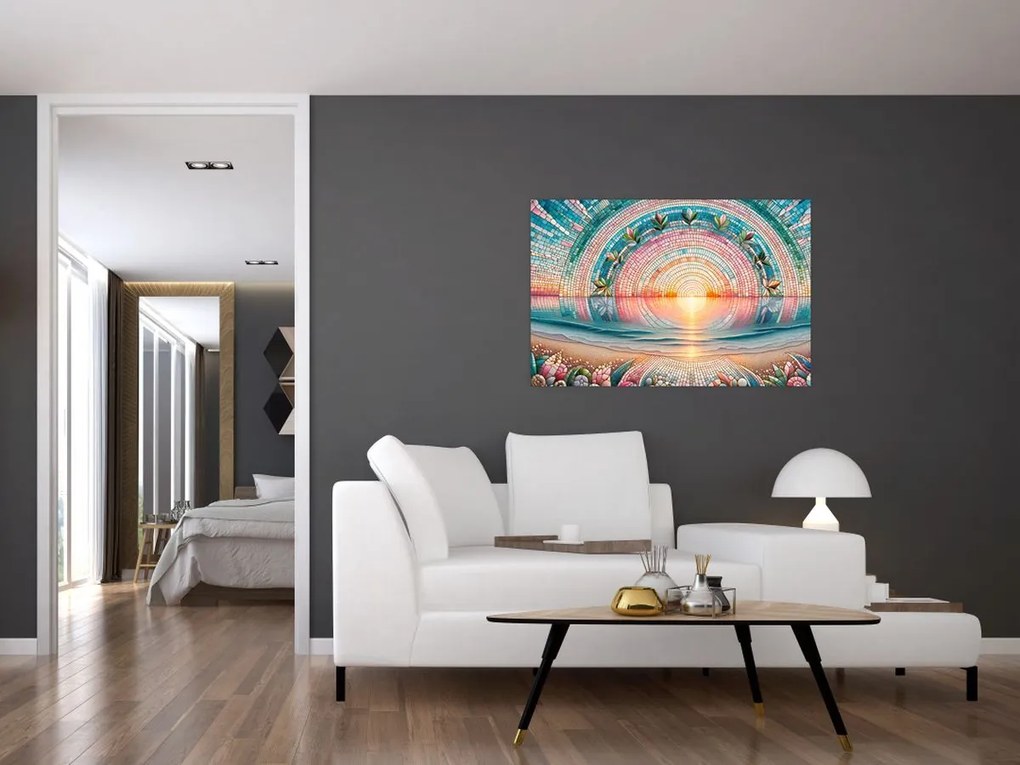 Obraz – Mozaika zapadajúceho slnka (90x60 cm)