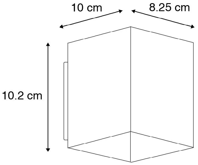Sada 2 dizajnových nástenných svietidiel čierna a zlatá štvorcová - Sola