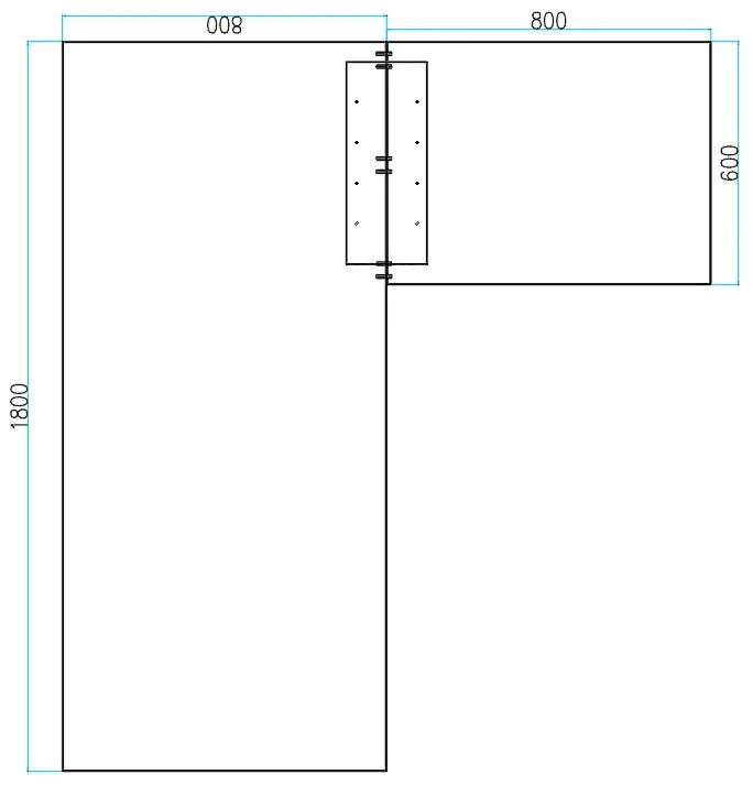 Rohový kancelársky písací stôl PRIMO FLEXIBLE 1800 x 1600 mm, breza