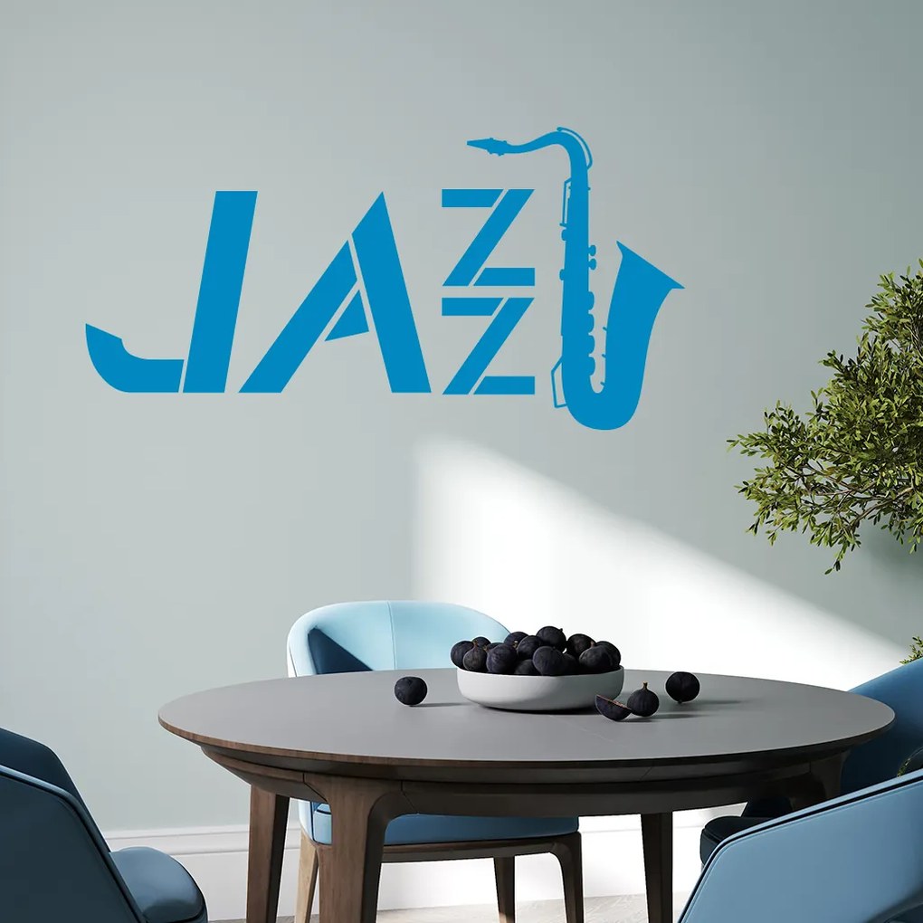 Veselá Stena Samolepka Jazz Farba: oranžová, Veľkosť: 80 x 41 cm