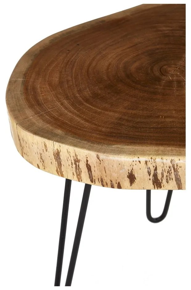Odkladací stolík s doskou z akácie 46x48 cm Nandri – Premier Housewares