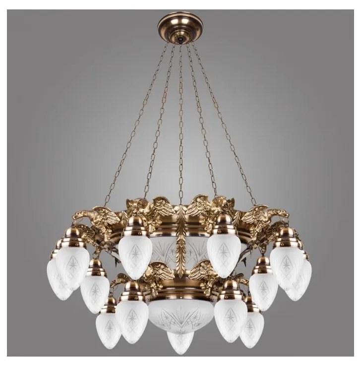 Kemar OW150/P - Luster OURO EAGLE 15xE27/60W + 6xE27/100W/230V