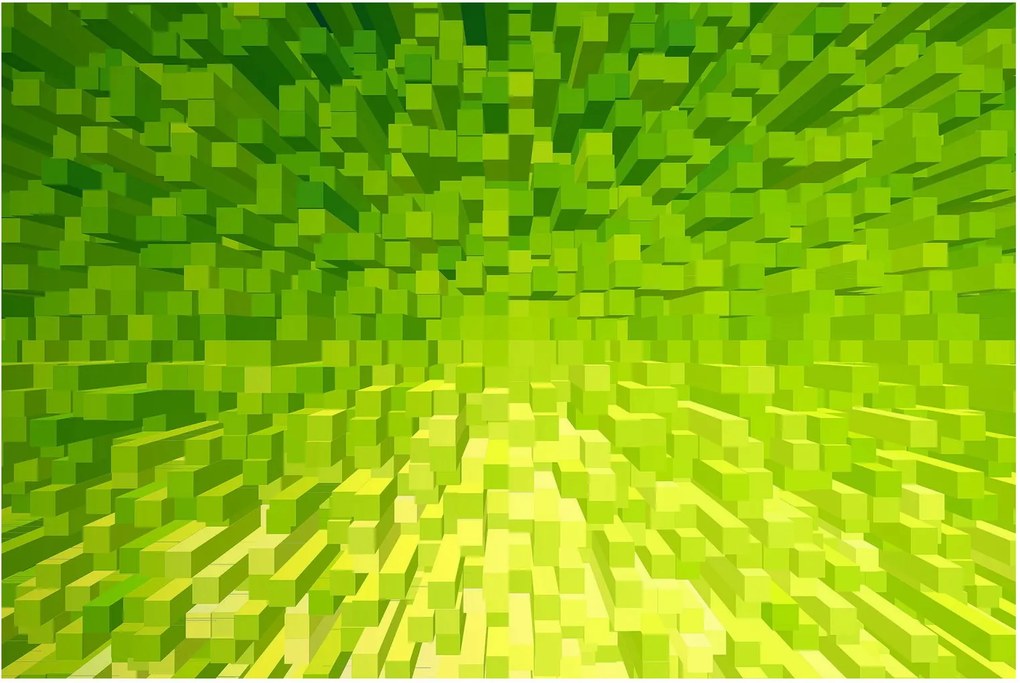 Obraz žltozelených kostičiek (90x60 cm)