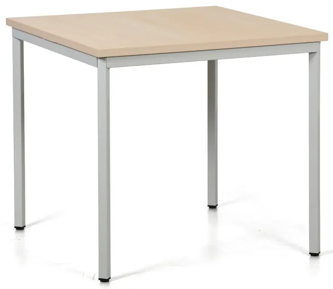 Jedálenský stôl TRIVIA, 80x80 cm, sivá podnož, breza