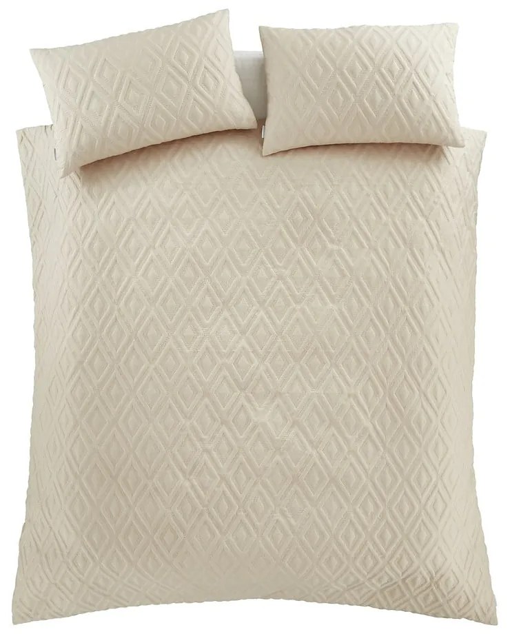 Béžové obliečky na dvojlôžko/predĺžené 230x220 cm Jacob Geo – Catherine Lansfield