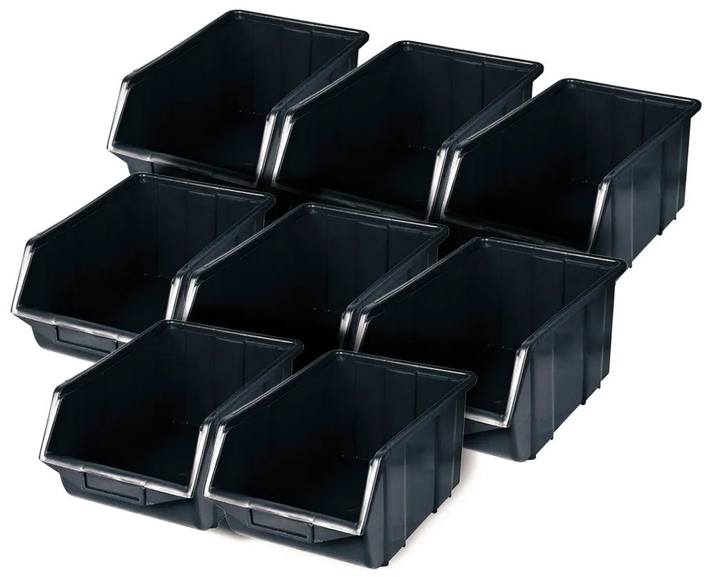 8x Plastový zásobník ECO 16,5x35x22cm