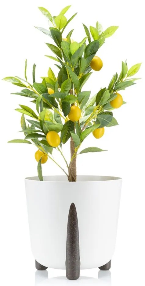 PLASTOVÝ KVETINÁČ MOSS ECO 25X26 CM BIELA